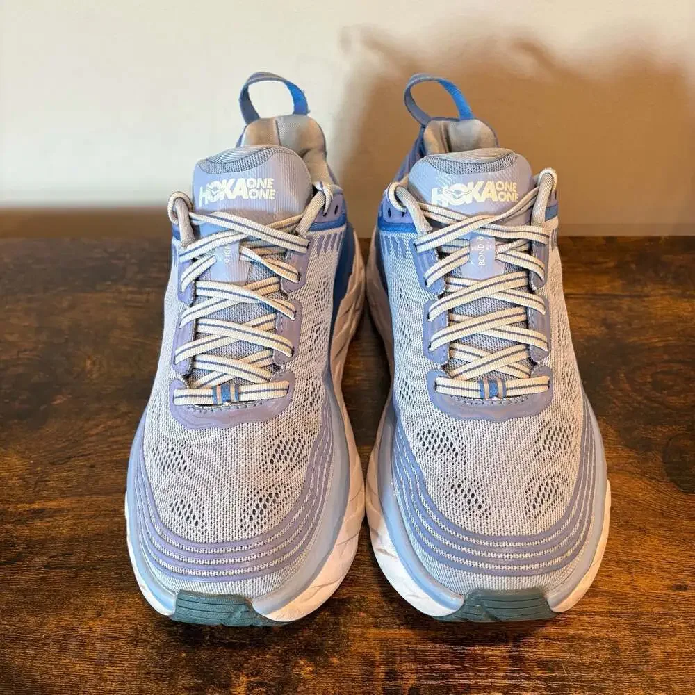HOKA ONE ONE Bondi 6 Womens 10B Serenity Palace Blue Running Shoes